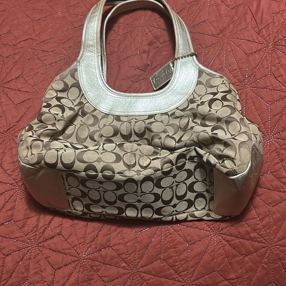 Vintage Coach Shoulder Bag with Signature Design